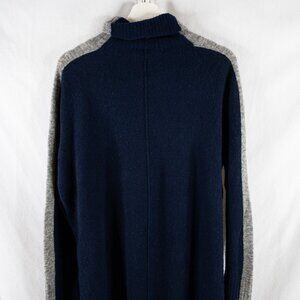 Athleta Transit Colorblock Pullover Sweater Women's S turtleneck Blue Grey NEW